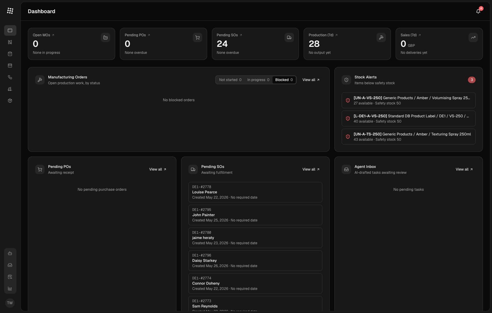 Demand forecasting UI preview